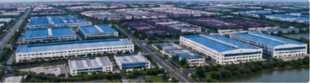 Strategic manufacturing base aerial view