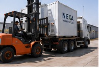 Container module lifting and delivery